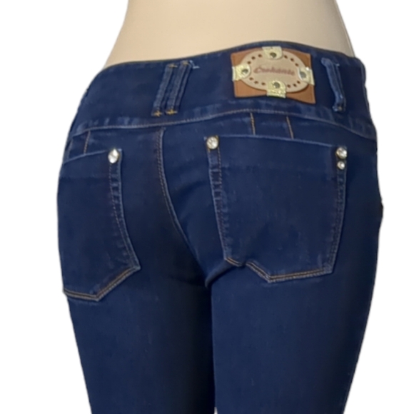 *NEW* Colombian Authentic Butt Lifter Bell Leg Jeans Size 8 - Picture 3 of 16